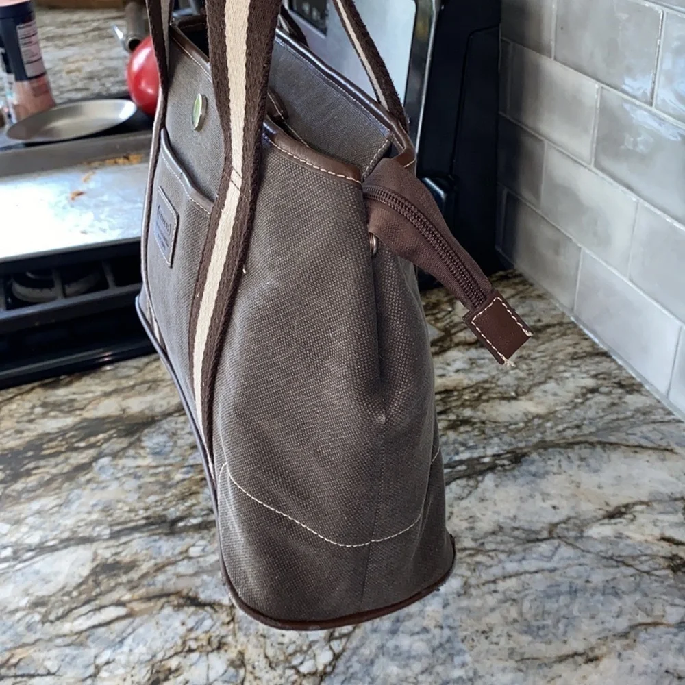 Coach Brown canvas tote bag